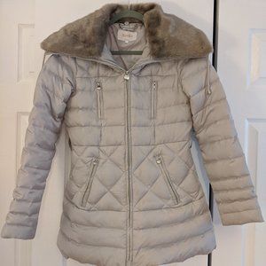 Laundry by Shelli Segal Faux Fur Collar Coat